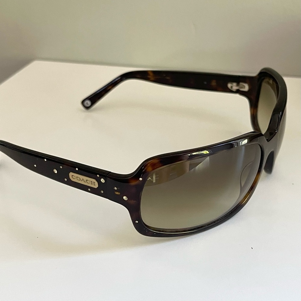 Coach Samantha S425 Tortoise Green Sunglasses - Picture 4 of 11